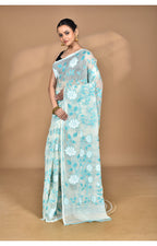 Morchari Pure Cotton Dhakai Jamdani Handloom Saree-Beige