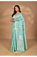 Morchari Women Desgin Chanderi Silk Saree-Blue