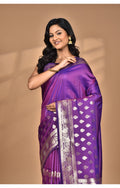 Morchari Heavy Kolhapuri Stone Work Saree-Purple