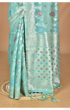 Morchari Women Desgin Chanderi Silk Saree-Blue