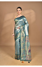 Morchari Women Desgin Banarasi Silk Saree-Green