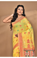 Morchari Women Desgin Chanderi Silk Saree-Yellow