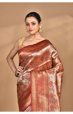Morchari Rajputana Kanjiviram Silk Saree-Maroon