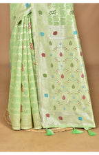 Morchari Women Desgin Chanderi Silk Saree-Green