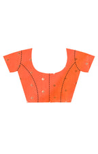 Morchari Heavy Kolhapuri Stone Work Saree-Orange