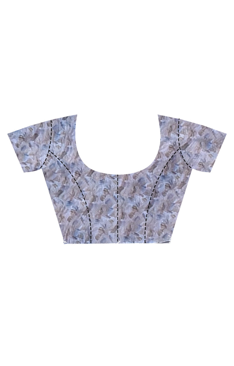 Morchari Chanderi Digital Print Saree-Multi
