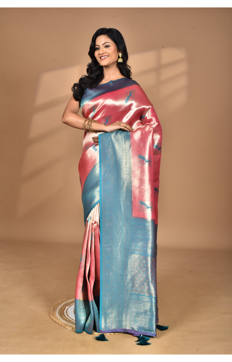 Morchari Women Desgin Banarasi Silk Saree-Pink