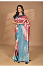 Morchari Women Desgin Banarasi Silk Saree-Pink