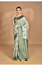Morchari Women Desgin Chanderi Silk Saree-Green