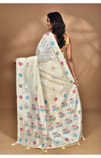 Morchari Women Desgin Chanderi Silk Saree-Cream