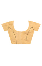 Morchari Pure Cotton Dhakai Jamdani Handloom Saree-Light Golden