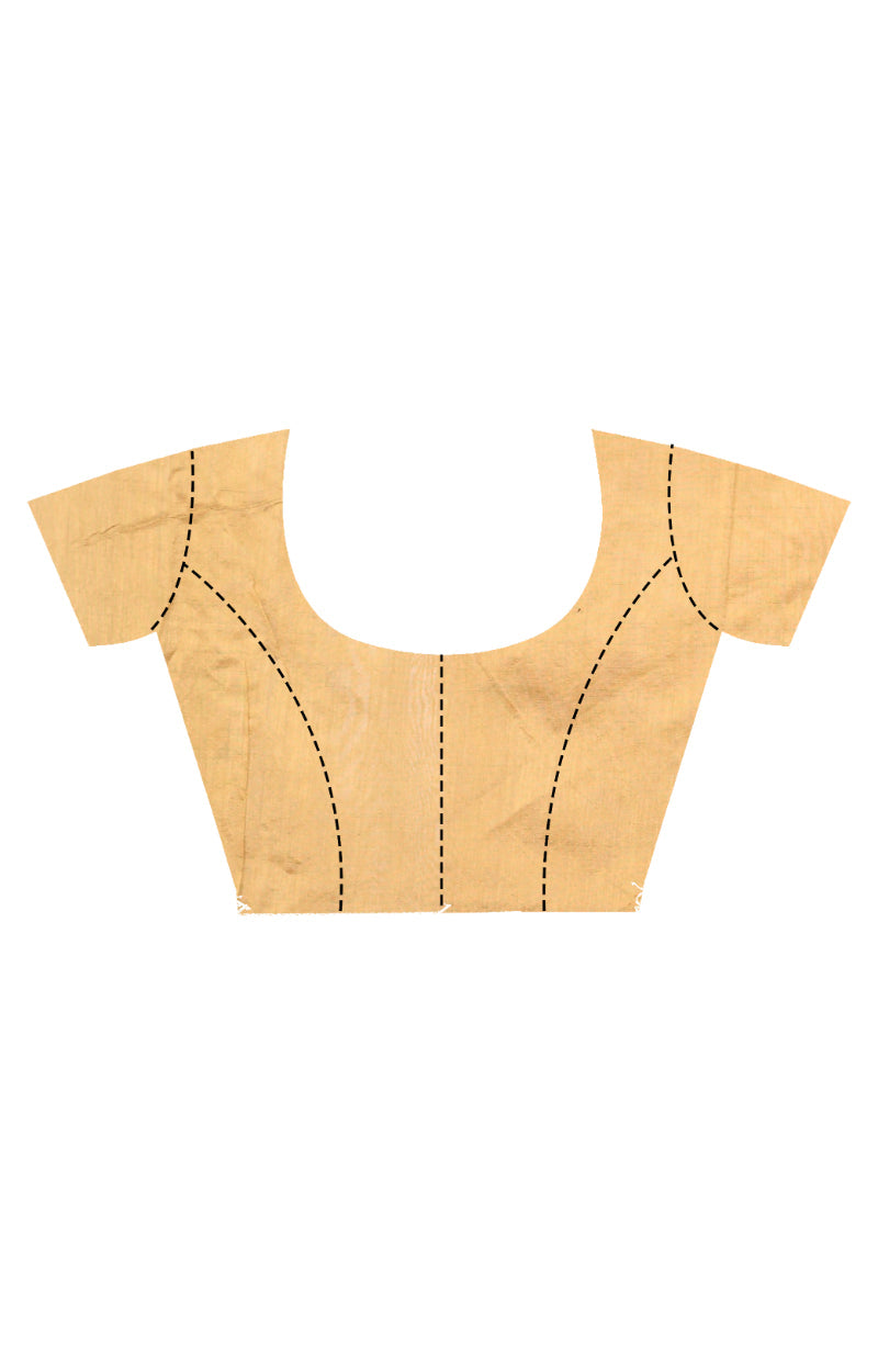 Morchari Pure Cotton Dhakai Jamdani Handloom Saree-Light Golden