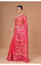 Morchari Semi Orzanga Jamdani Silk Saree-Redise