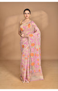 Morchari Pure Cotton Dhakai Jamdani Handloom Saree-Multi