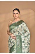 Morchari Women Desgin Chanderi Silk Saree-Green