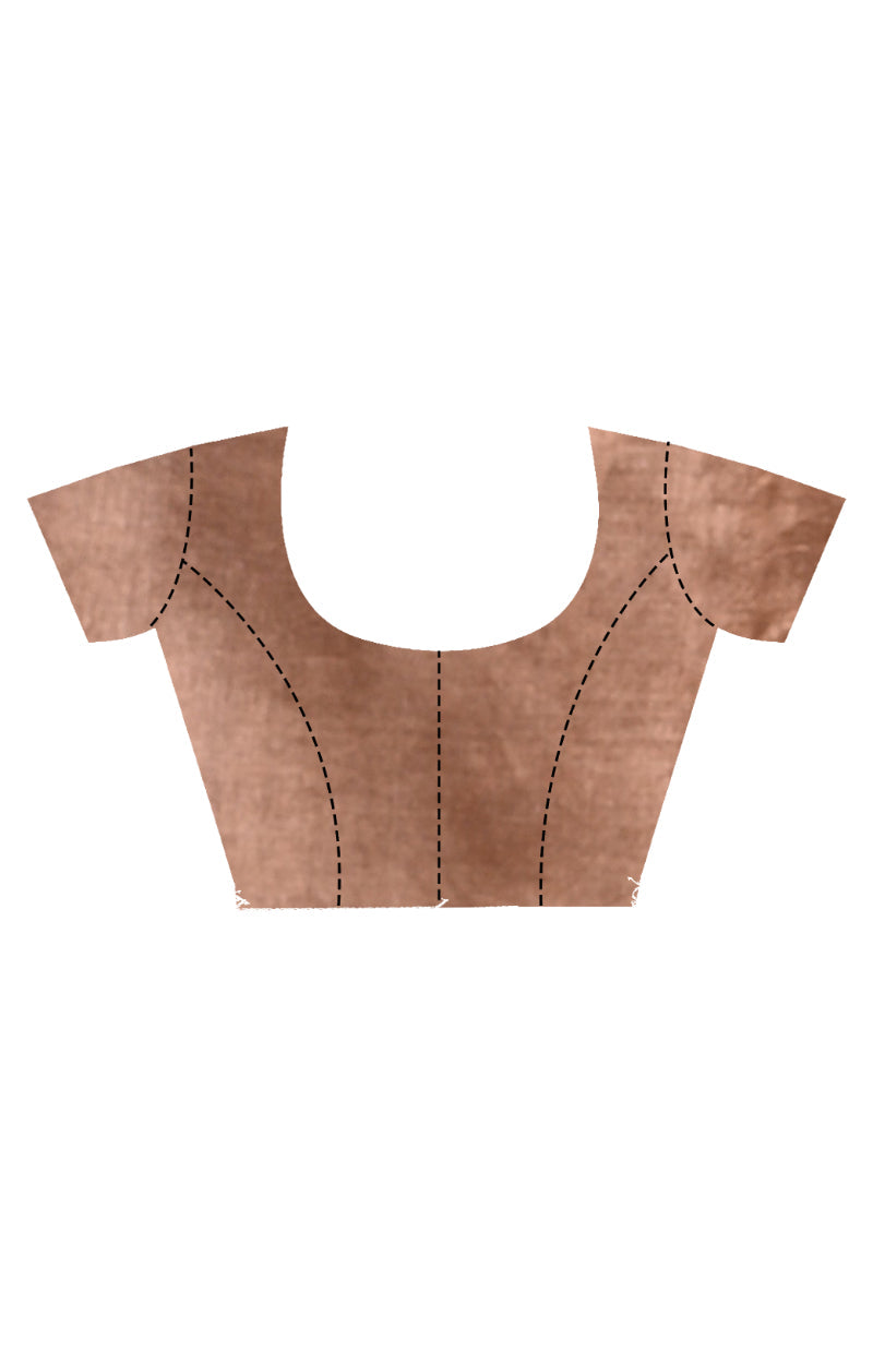 Morchari Pure Tussar Silk Handloom Saree-Coffee Brown