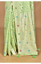 Morchari Women Desgin Chanderi Silk Saree-Green