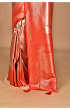 Morchari Women Desgin Banarasi Silk Saree-Red