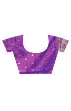 Morchari Heavy Kolhapuri Stone Work Saree-Purple