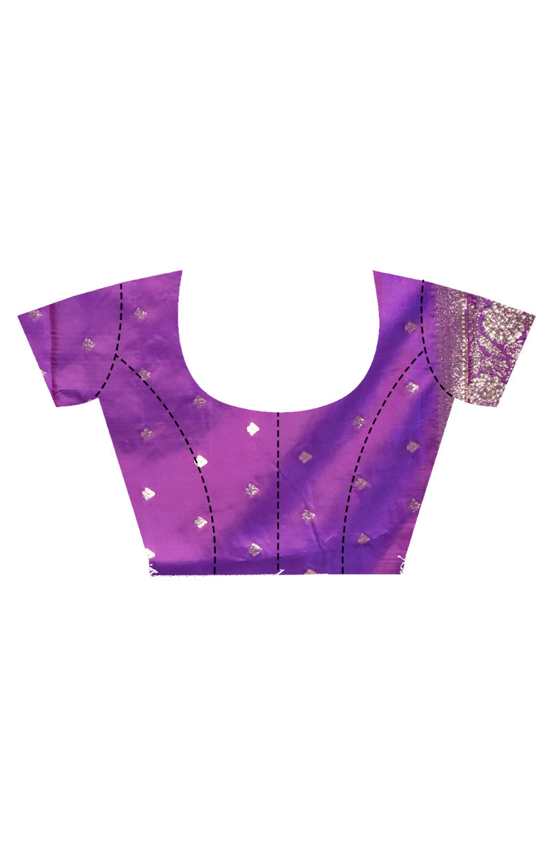 Morchari Heavy Kolhapuri Stone Work Saree-Purple