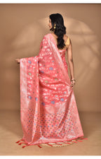 Morchari Women Desgin Chanderi Silk Saree-Peach