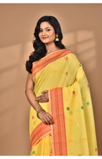 Morchari Women Desgin Chanderi Silk Saree-Yellow