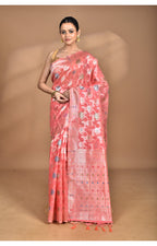Morchari Women Desgin Chanderi Silk Saree-Peach