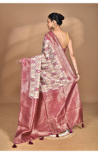 Morchari Women Desgin Chanderi Silk Saree-Cream