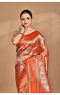 Morchari Rajputana Kanjiviram Silk Saree-Orange