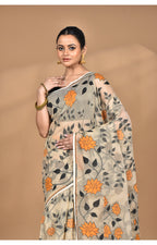 Morchari Pure Cotton Dhakai Jamdani Handloom Saree-Multi