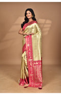 Morchari Women Desgin Two Dai Silk Saree-Beige