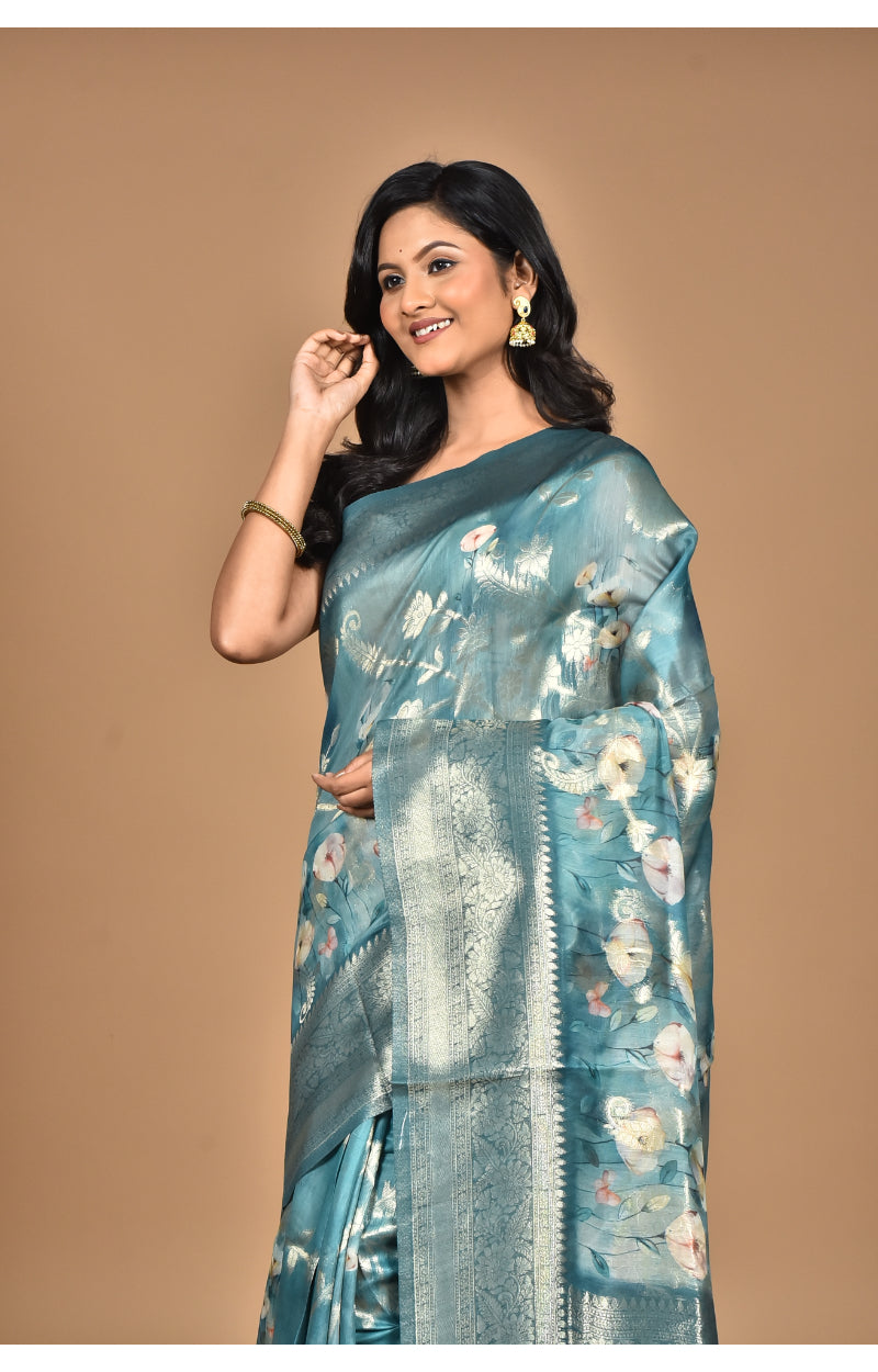 Morchari Women Desgin Linen Silk Saree-Multi