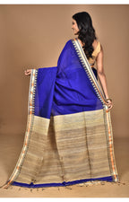 Morchari Pure Cotton Dhakai Jamdani Handloom Saree-Blue