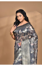 Morchari Women Desgin Linen Silk Saree-Multi