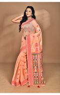 Morchari Women Desgin Chanderi Silk Saree-Peach