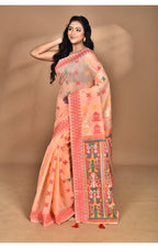 Morchari Women Desgin Chanderi Silk Saree-Peach