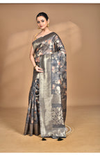 Morchari Women Desgin Linen Silk Saree-Multi