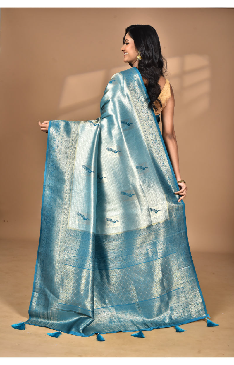 Morchari Women Desgin Banarasi Silk Saree-Green