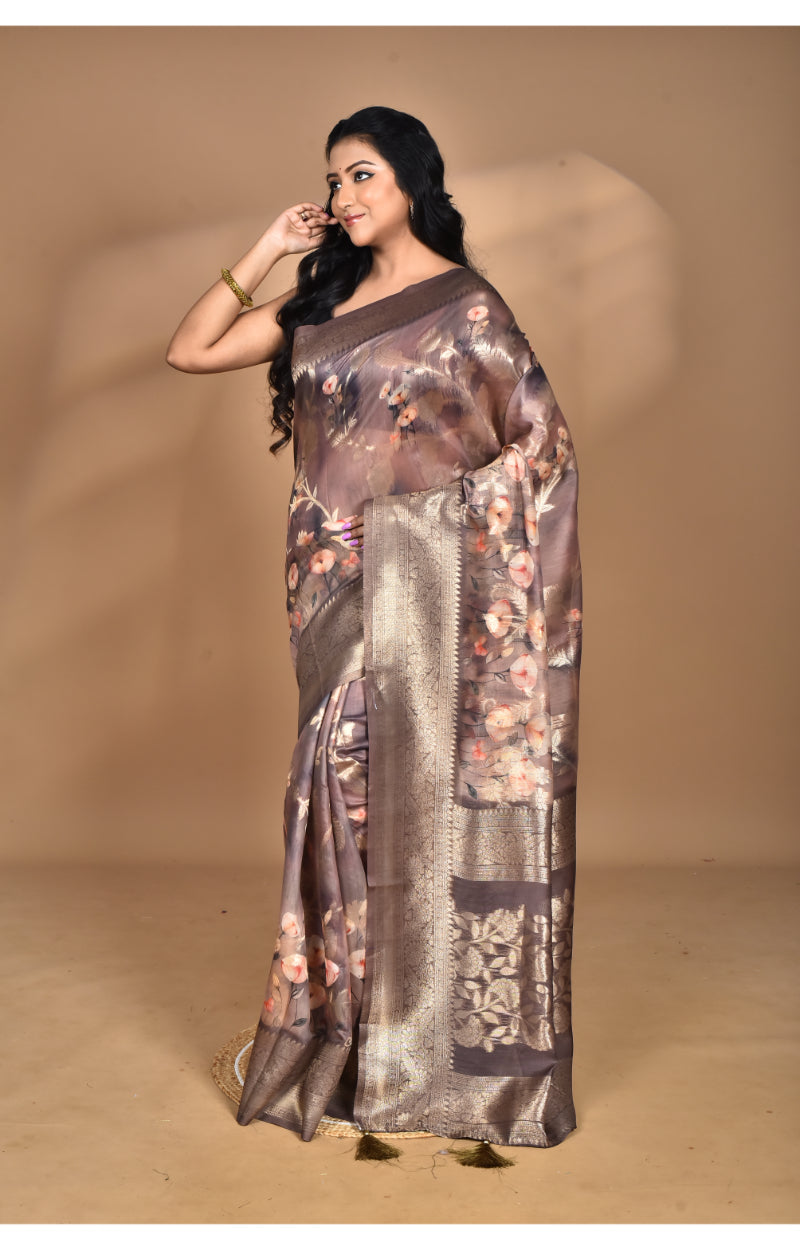 Morchari Women Desgin Linen Silk Saree-Multi