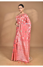 Morchari Women Desgin Chanderi Silk Saree-Peach