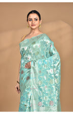 Morchari Women Desgin Chanderi Silk Saree-Green