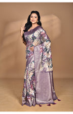 Morchari Women Desgin Linen Silk Saree-Multi