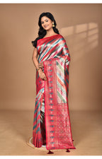 Morchari Ethnic Motifs Silk Blend Dharmavaram Saree-Pink