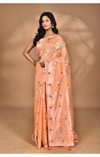 Morchari Women Desgin Chanderi Silk Saree-Peach
