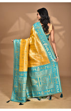 Morchari Women Desgin Two Dai Silk Saree-Yellow