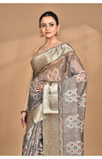 Morchari Chanderi Digital Print Saree-Multi
