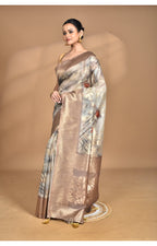 Morchari Women Desgin Linen Silk Saree-Multi