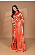 Morchari Women Desgin Banarasi Silk Saree-Red