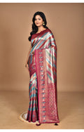 Morchari Ethnic Motifs Silk Blend Dharmavaram Saree-Purple