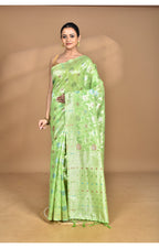Morchari Women Desgin Chanderi Silk Saree-Green